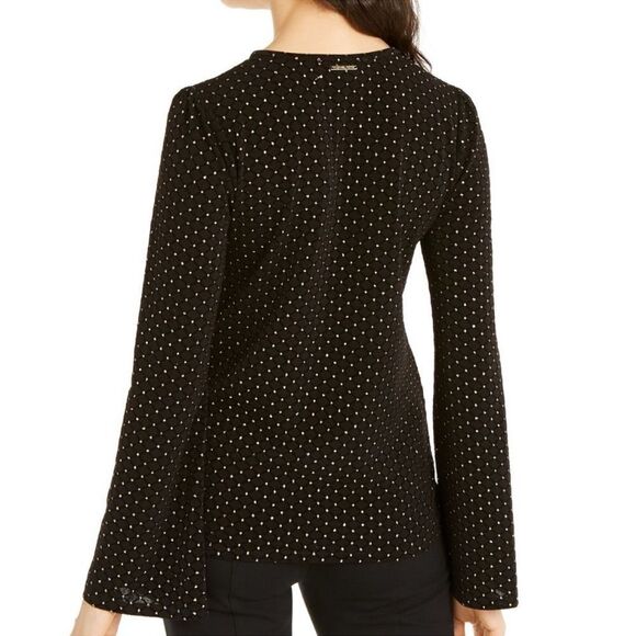 Michael Michael Kors Bell Sleeve Gold Dot Blouse! - Picture 4 of 14